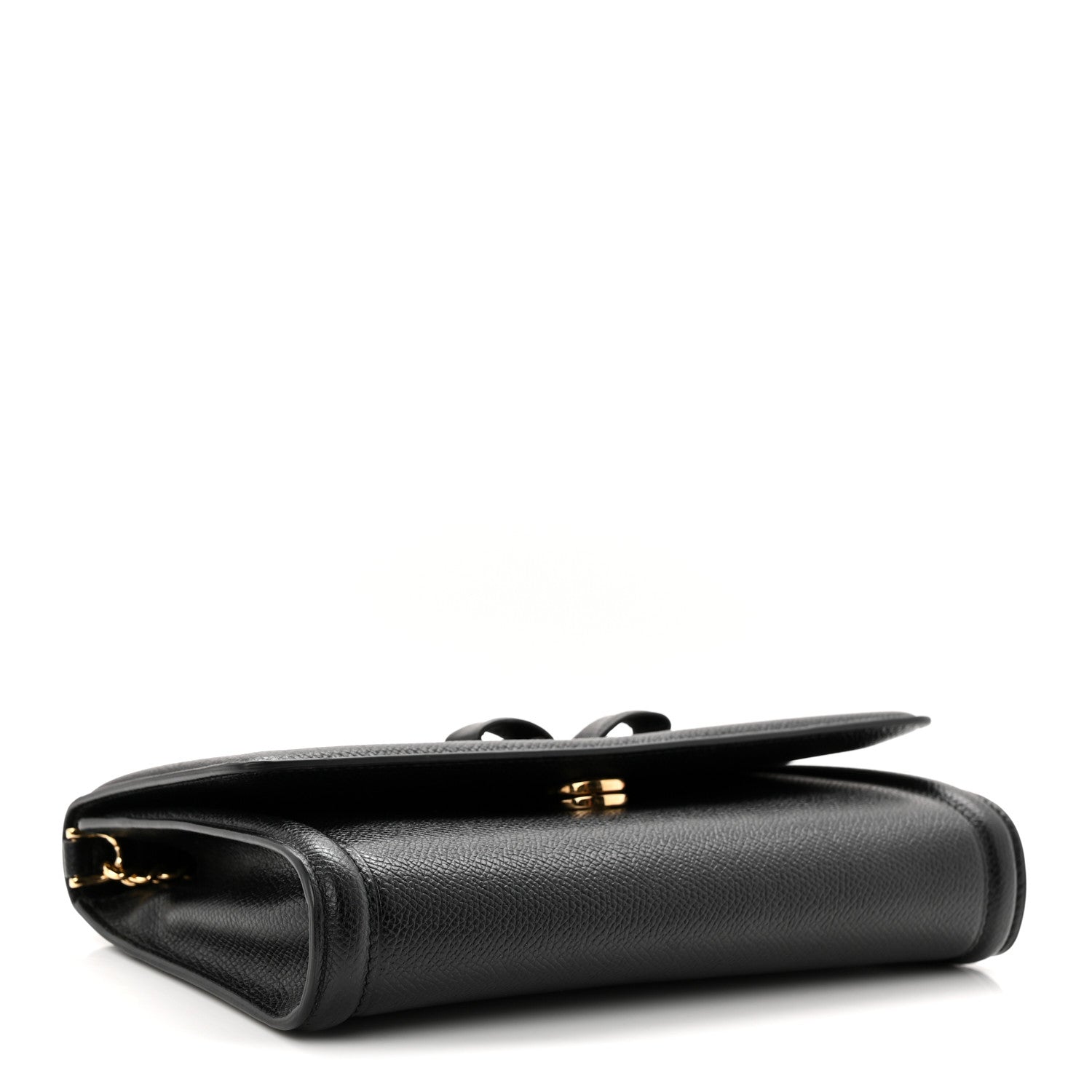 Salvatore Ferragamo Hammered Calfskin Vara Bow Mini Bag Black 4 of 9