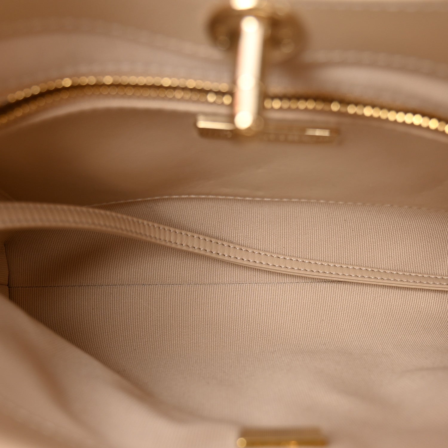 Chanel Shiny Crumpled Calfskin Quilted Mini 31 Shopping Bag Beige 5 of 11