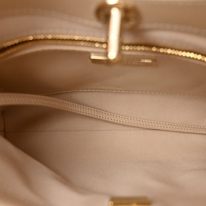 Chanel Shiny Crumpled Calfskin Quilted Mini 31 Shopping Bag Beige 5 of 11