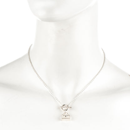 Hermes Sterling Silver Birkin Amulette Pendant Necklace 2 of 5