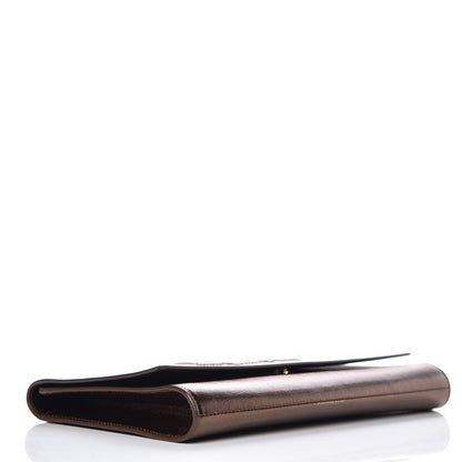 Saint Laurent Metallic Calfskin Monogram Large Belle De Jour Clutch Bronze 4 of 9