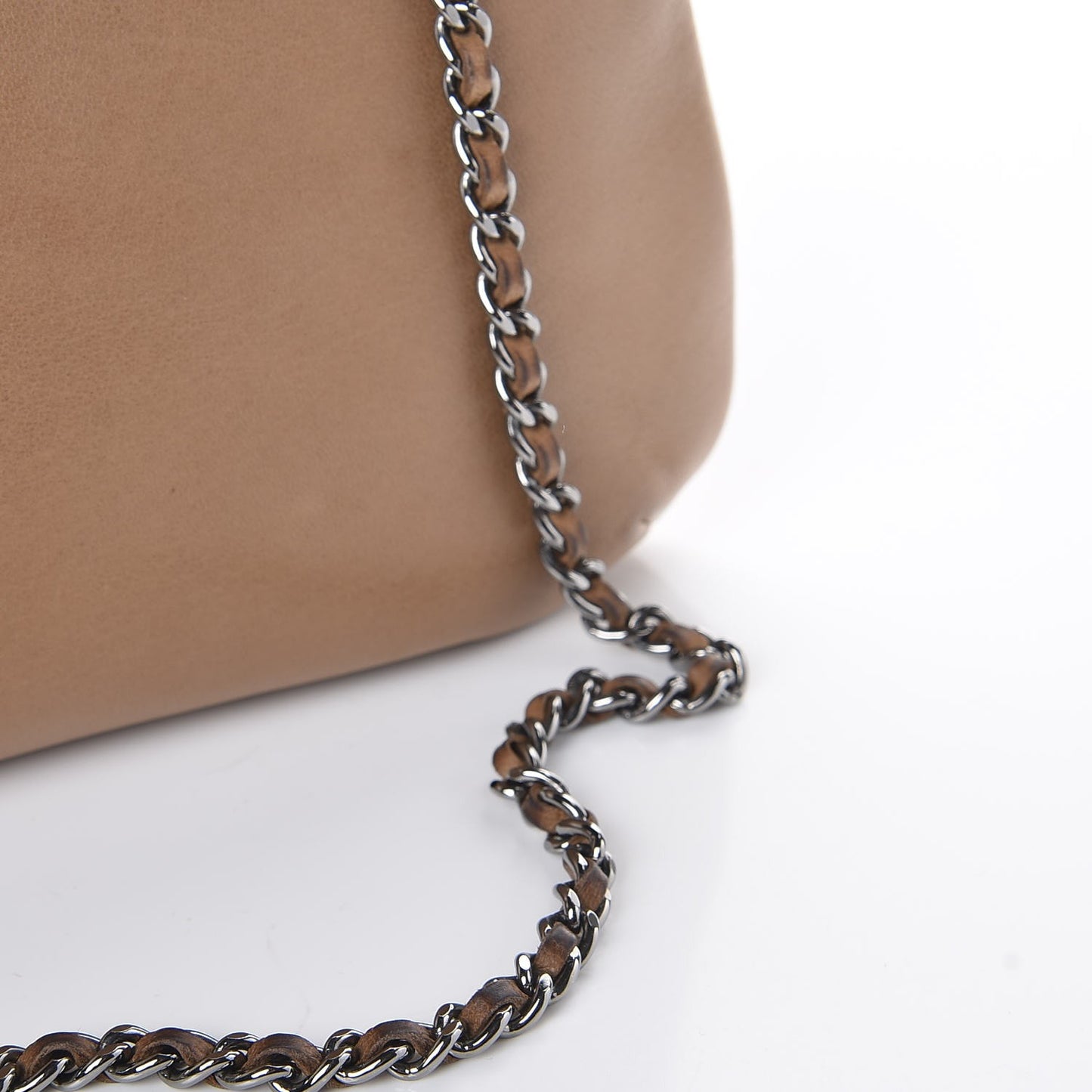 Lambskin Chain Flap Beige