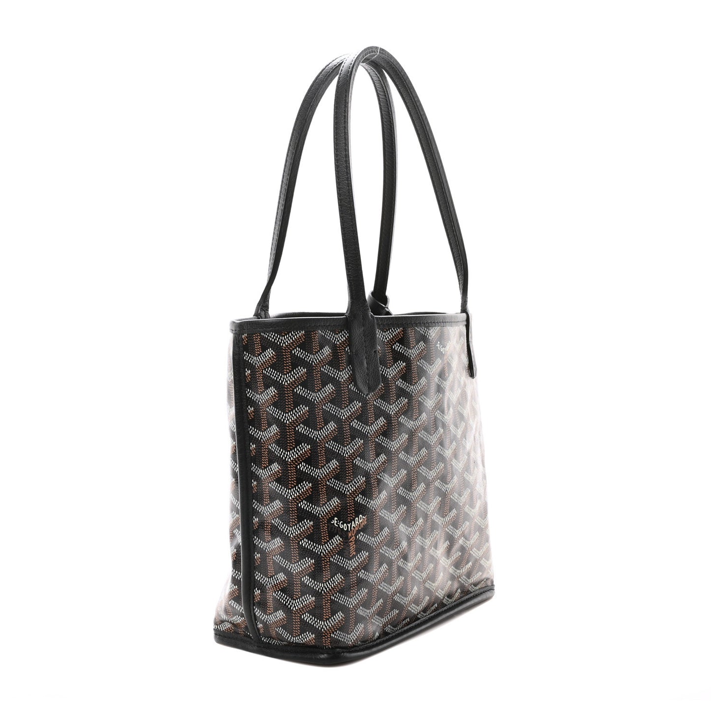 Goyardine Reversible Mini Anjou Black