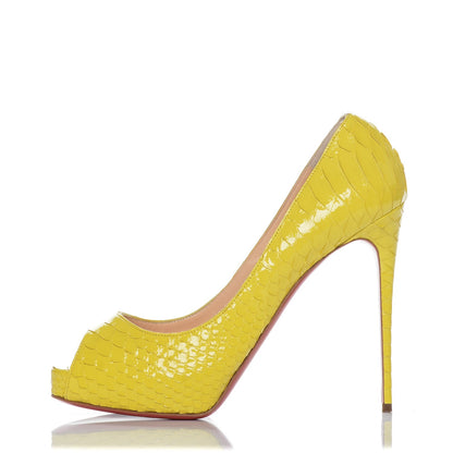 Christian Louboutin Python New Very Prive 120 Pumps 39.5 Yellow 1 of 7