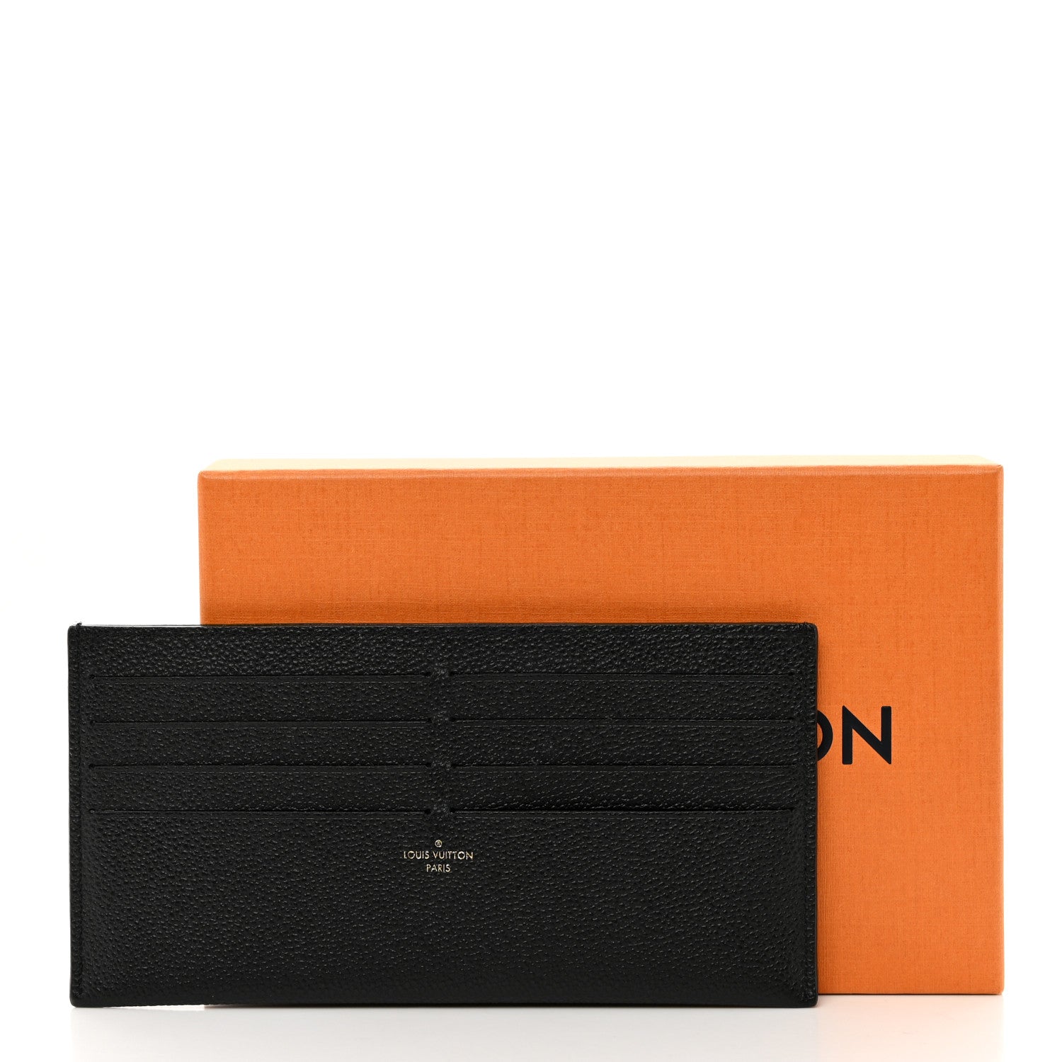 Louis Vuitton Calfskin Felicie Chain Wallet Card Holder Insert Black 7 of 7