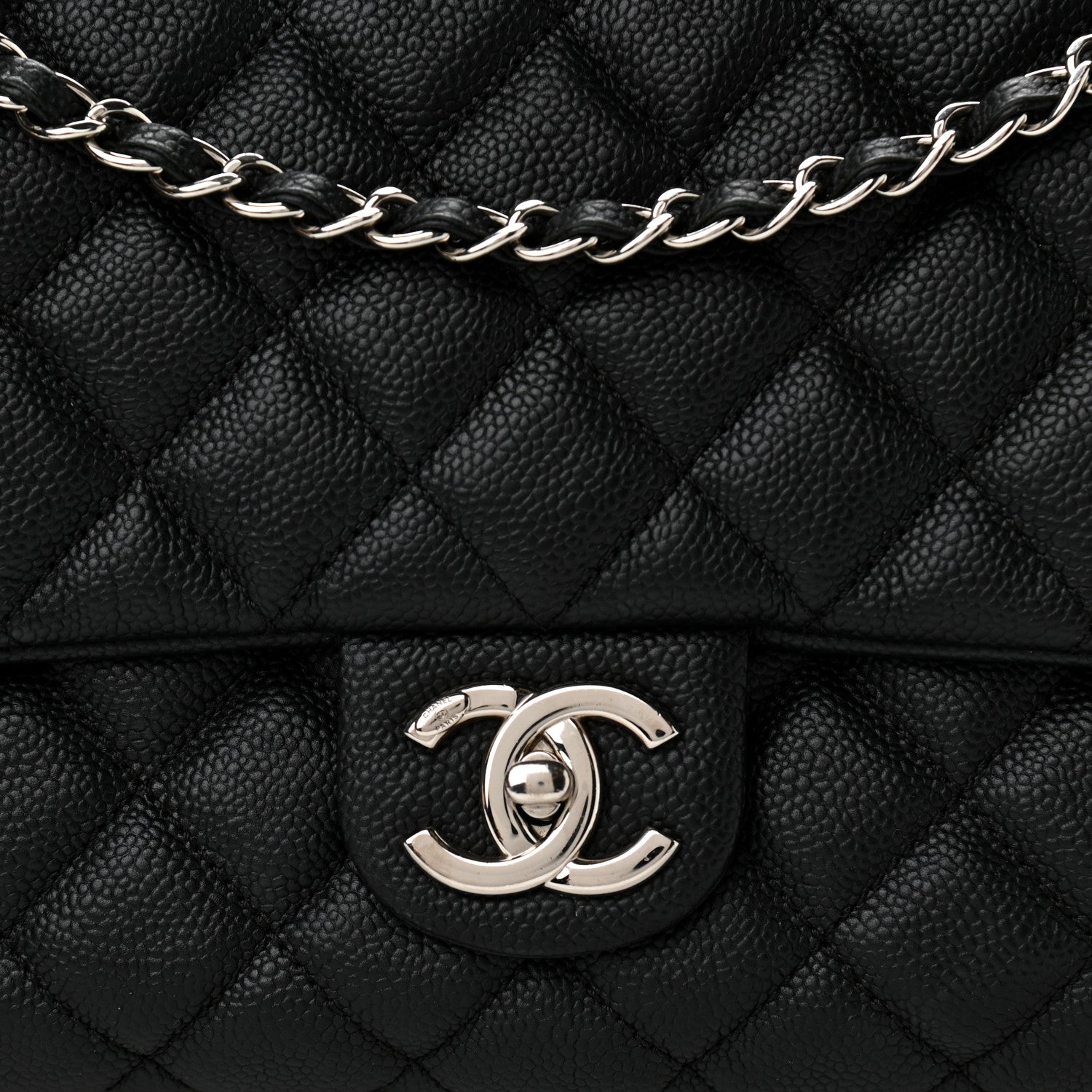 Chanel Caviar Quilted Jumbo Easy Flap Black 8 of 11