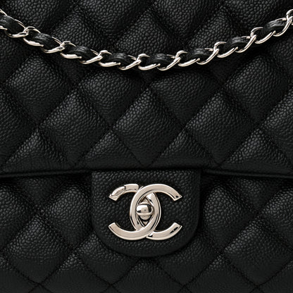 Chanel Caviar Quilted Jumbo Easy Flap Black 8 of 11