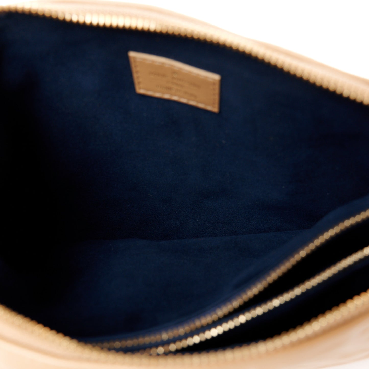 Lambskin Embossed Monogram Coussin PM Camel