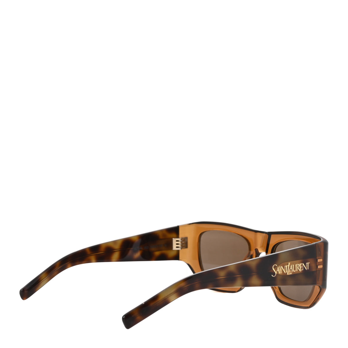 Saint Laurent Acetate SL 740 Square Sunglasses Grey Brown Havana 4 of 7