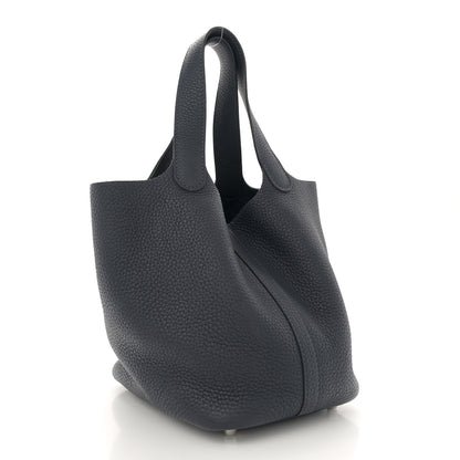 Hermes Taurillon Clemence Picotin Lock 18 PM Bleu Nuit 2 of 10