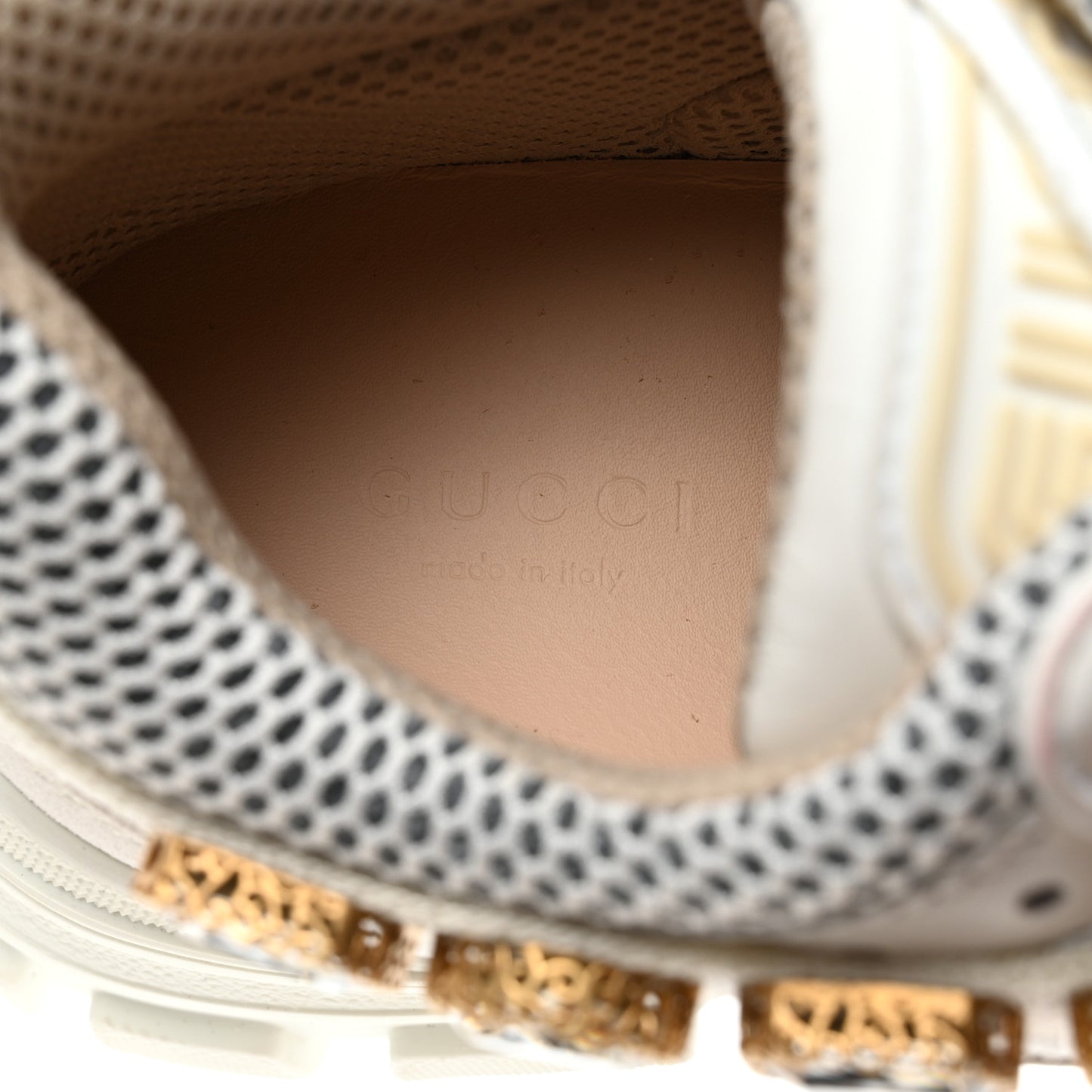 X SEGA Mesh Calfskin Suede Removable Crystals Womens Flashtrek Sneakers 38.5 Great White