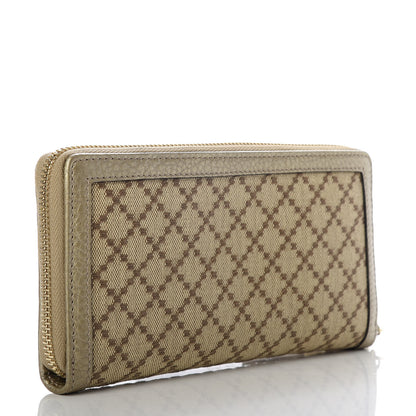 Gucci Diamante Bamboo Tassel Zip Around Wallet Gold 3 of 7