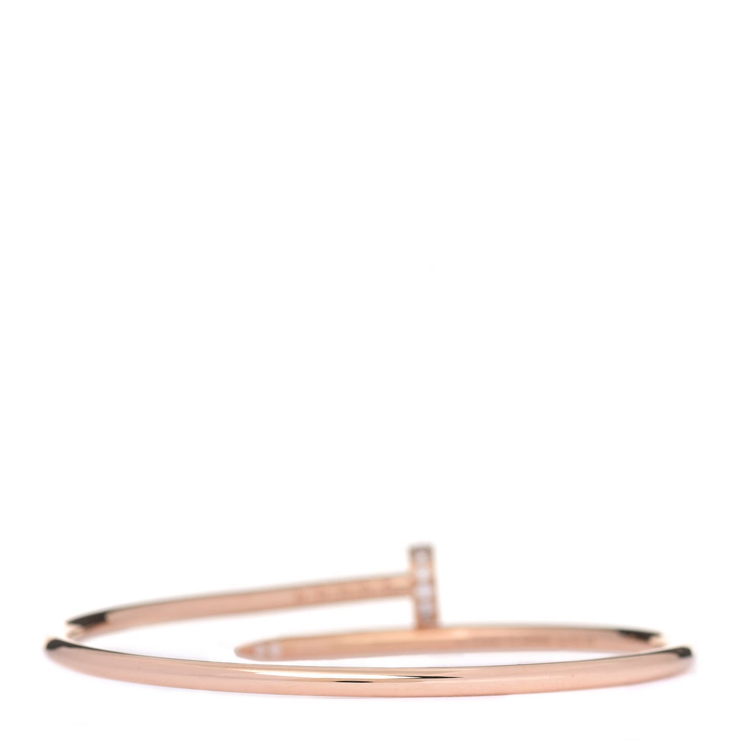 18K Pink Gold Diamond Small Juste Un Clou Bracelet 15