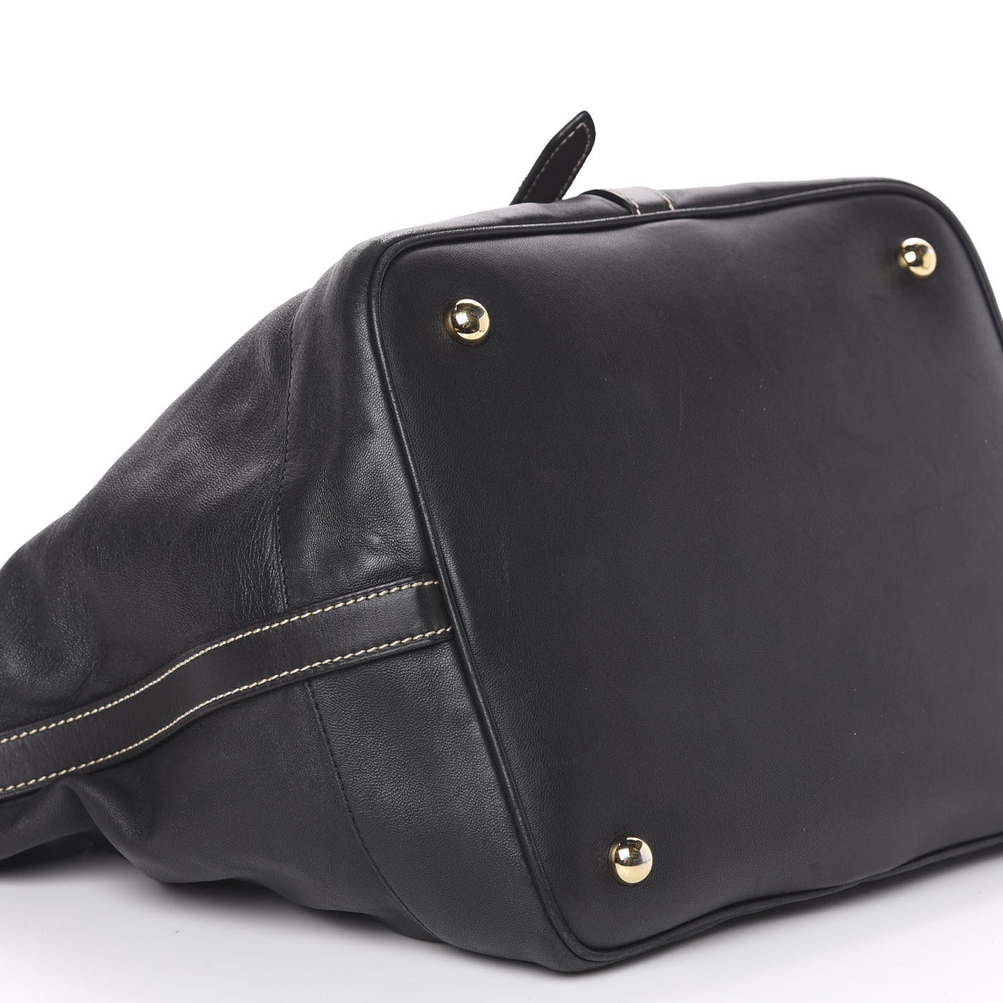 Lambskin Satchel Black Tan