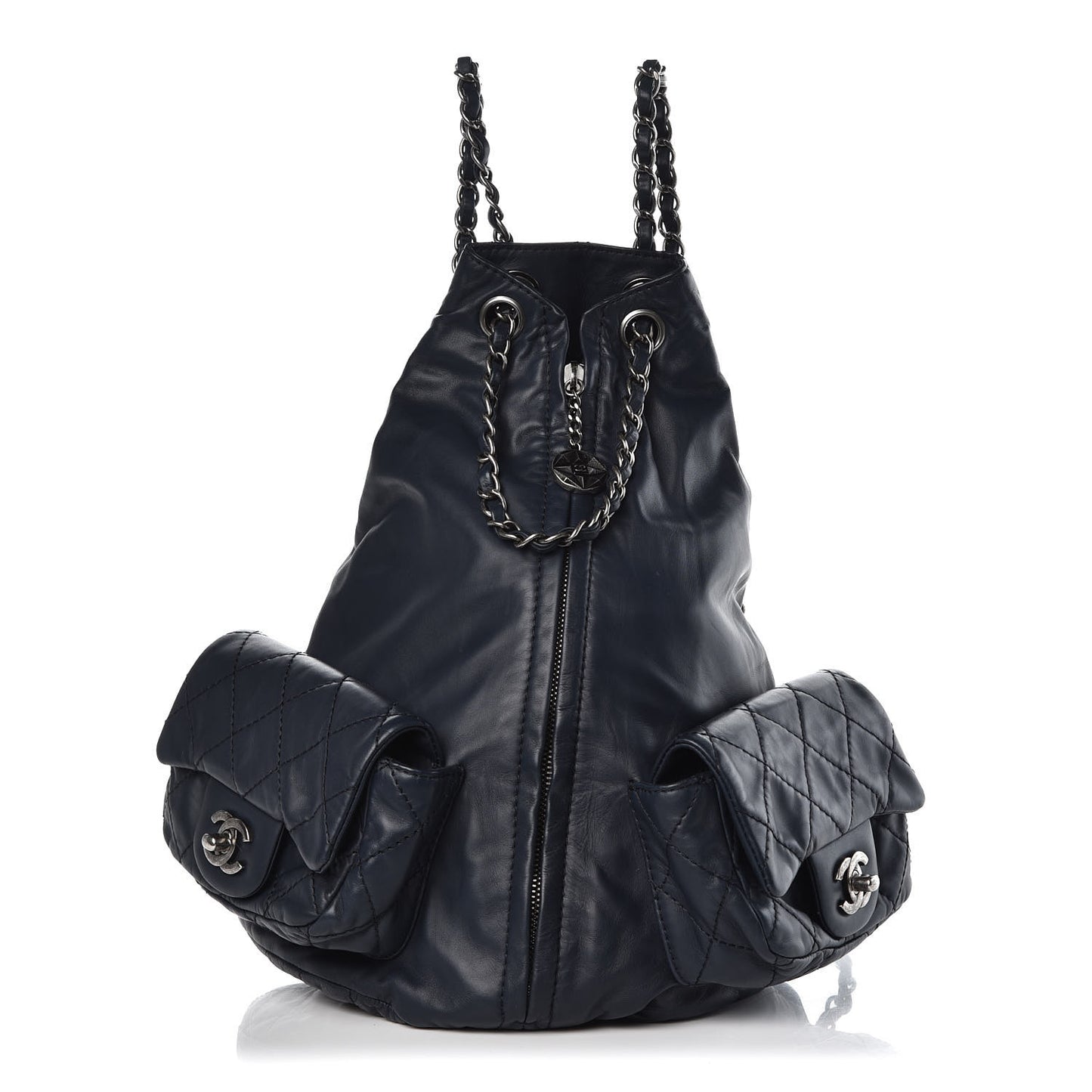Calfskin Large Backpack Is Back Navy