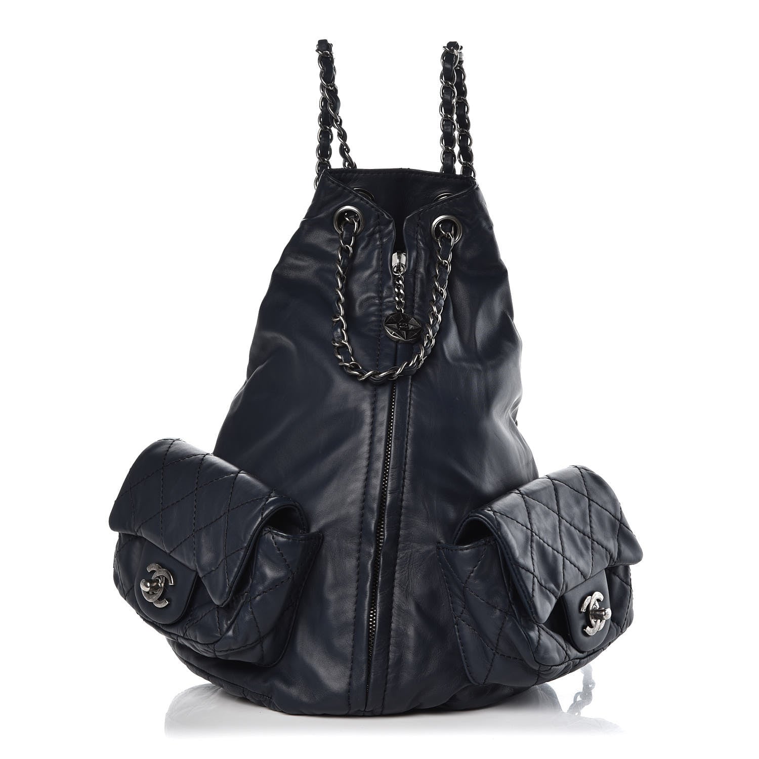 Chanel Calfskin Large Backpack Is Back Navy 1 of 8