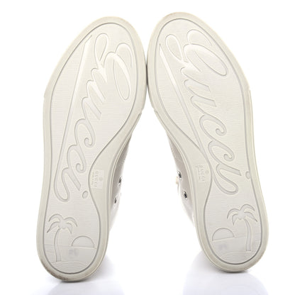 Gucci Calfskin Womens High Top Sneakers 37.5 Mystic White 6 of 11
