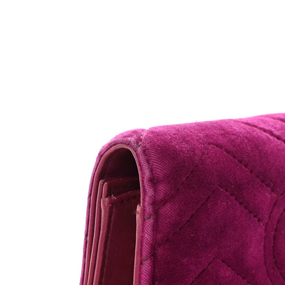 Gucci Velvet Matelasse GG Marmont Mini Bag Fuchsia Violet Cyclamen 17 of 18
