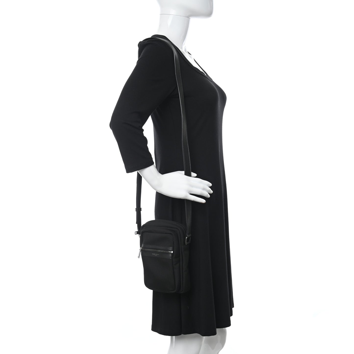 Canvas Sid Messenger Bag Black