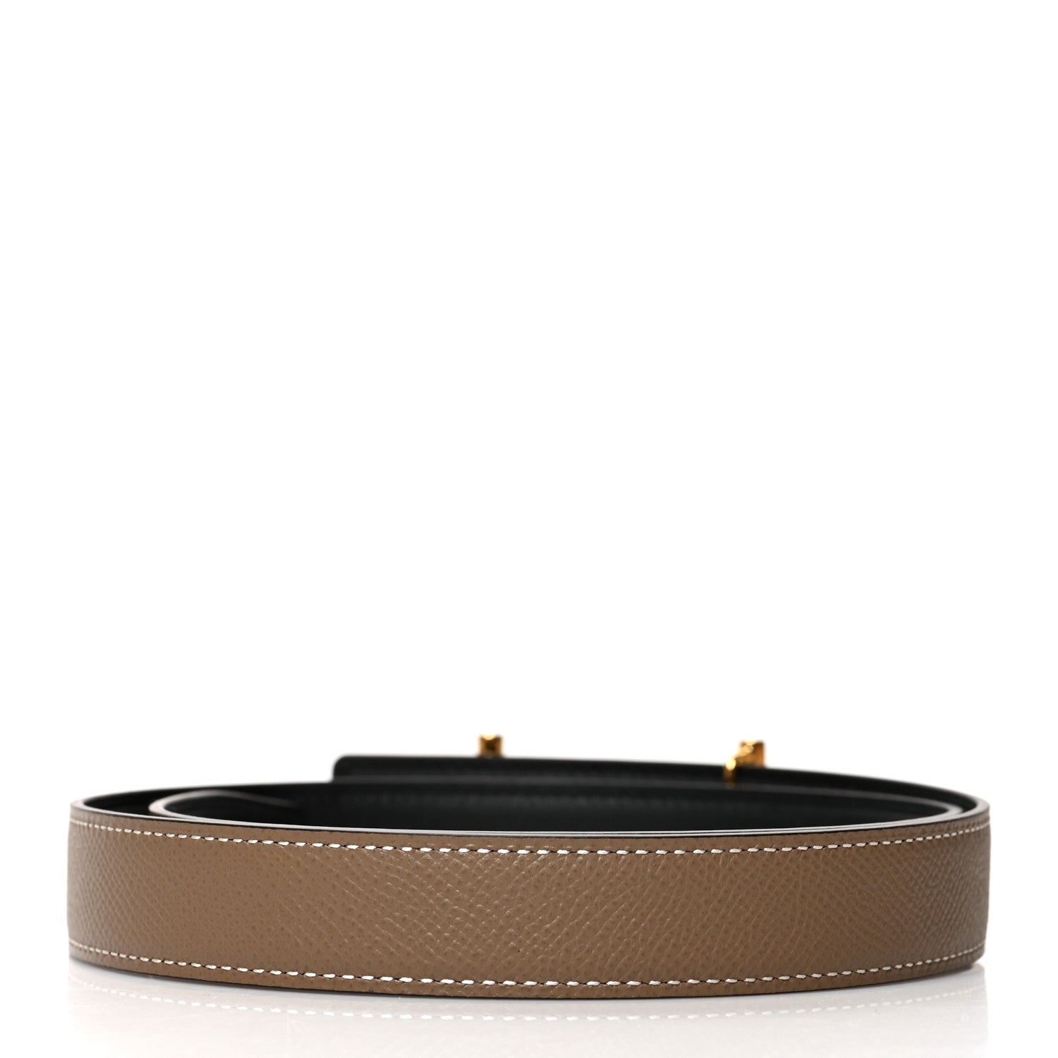 Hermes Swift Epsom 24mm Lagune Belt 75 Black Etoupe 2 of 6