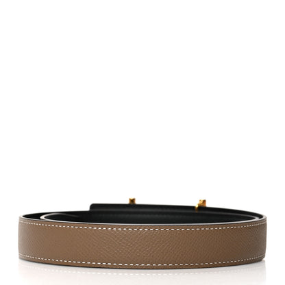 Hermes Swift Epsom 24mm Lagune Belt 75 Black Etoupe 2 of 6