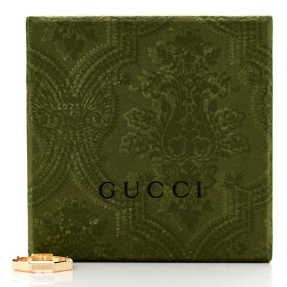 Gucci 18K Yellow Gold Link To Love Striped Ring 54 6.75 7 of 7