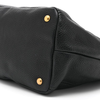 Prada Vitello Daino Tote Black 10 of 11