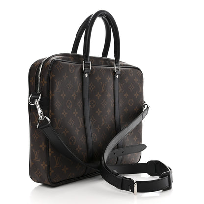Louis Vuitton Monogram Macassar Porte-Documents Voyage PM 3 of 9