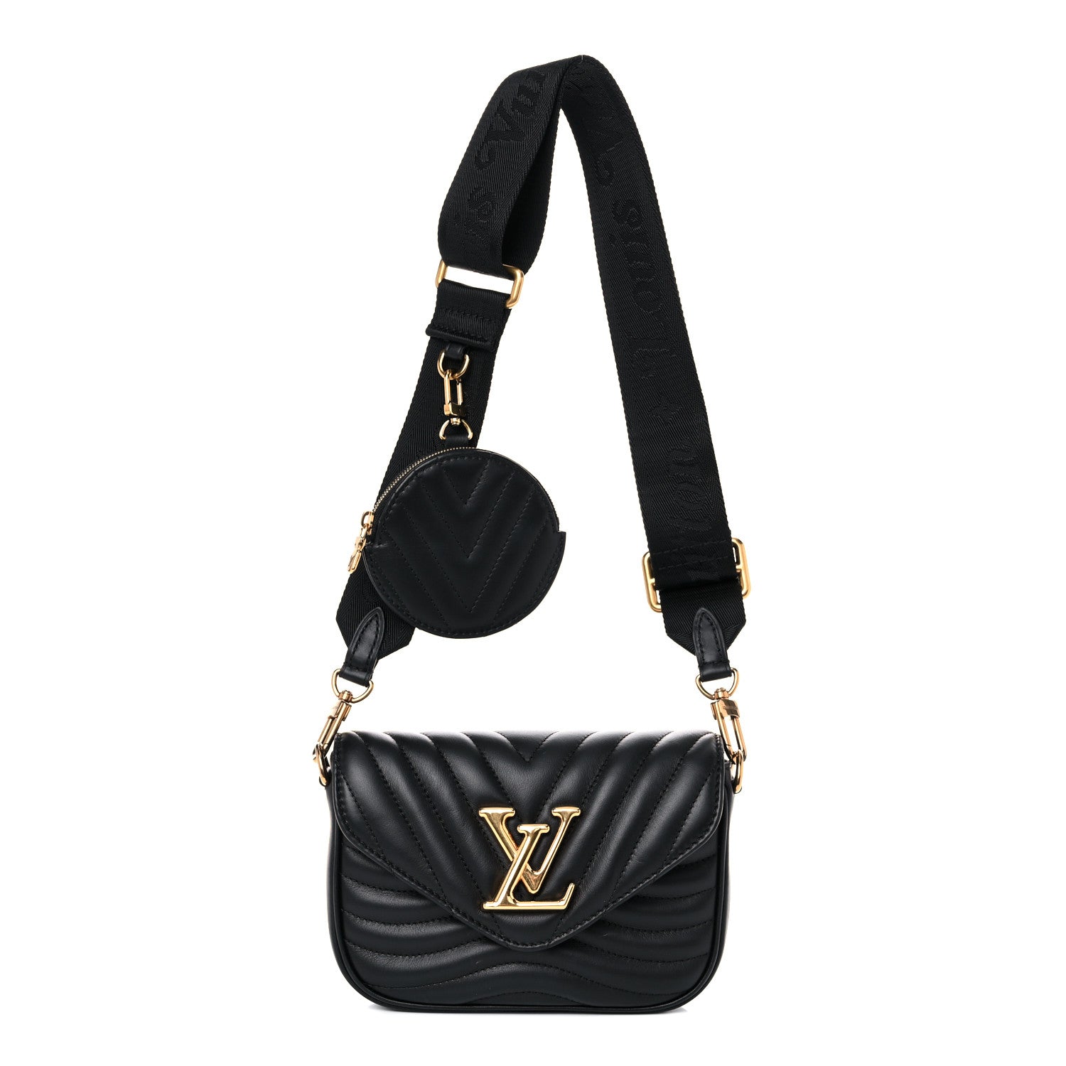 Louis Vuitton Calfskin New Wave Multi Pochette Black 1 of 13