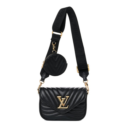 Louis Vuitton Calfskin New Wave Multi Pochette Black 1 of 13