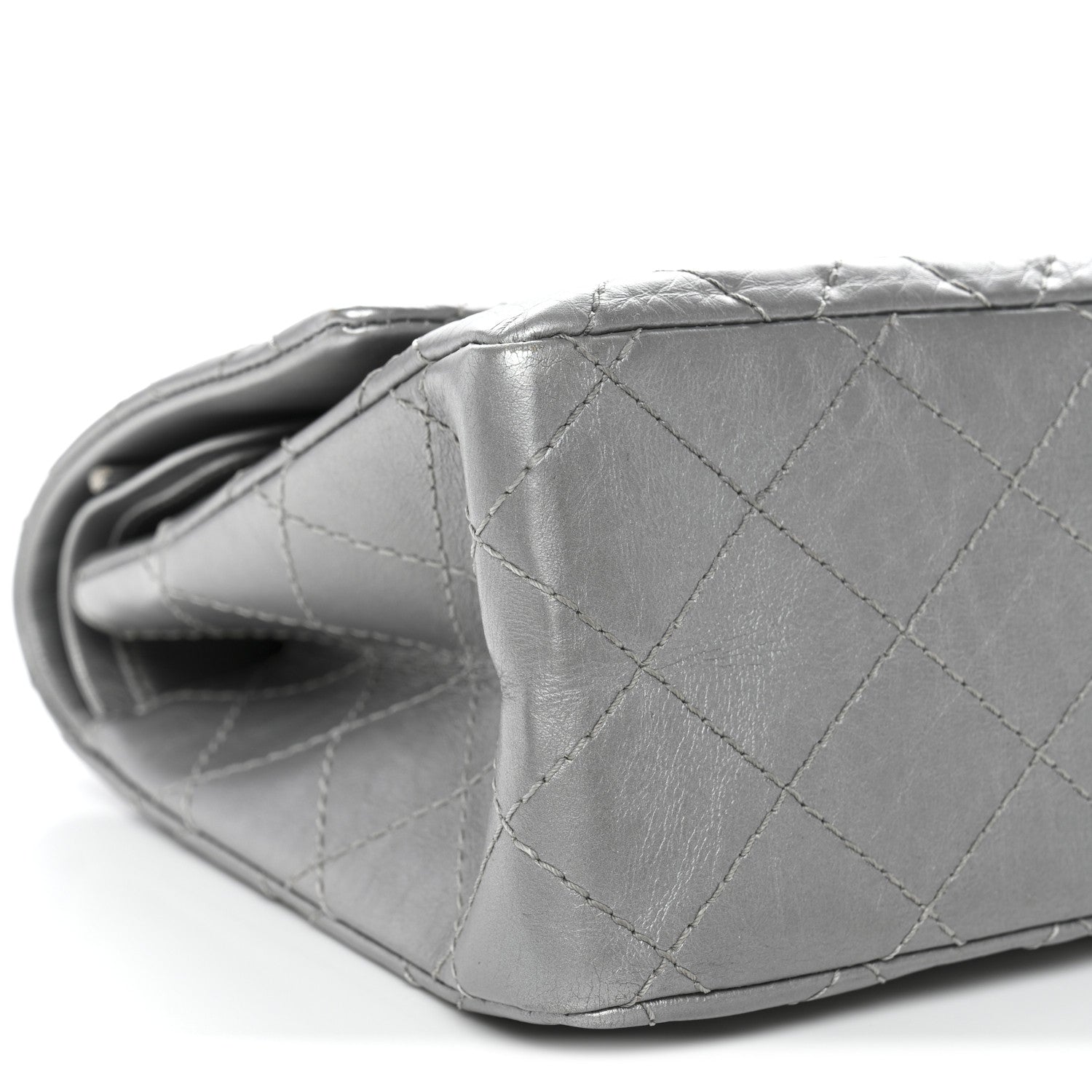 Chanel Metallic Aged Calfskin Quilted 2.55 Reissue 226 Flap Silver 9 of 13