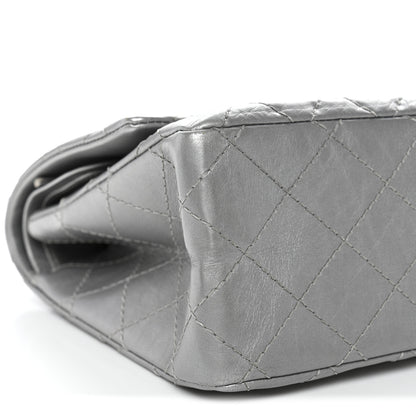 Chanel Metallic Aged Calfskin Quilted 2.55 Reissue 226 Flap Silver 9 of 13