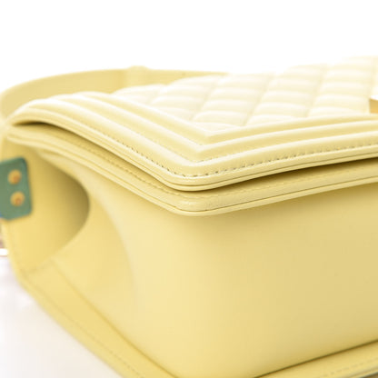 Chanel Lambskin Quilted Medium Boy Flap Yellow 10 of 14