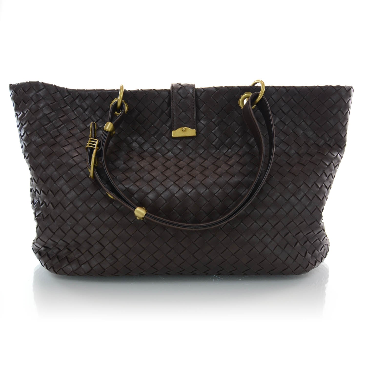 Bottega Veneta Nappa Intrecciato Large Capri Tote Ebano 3 of 8