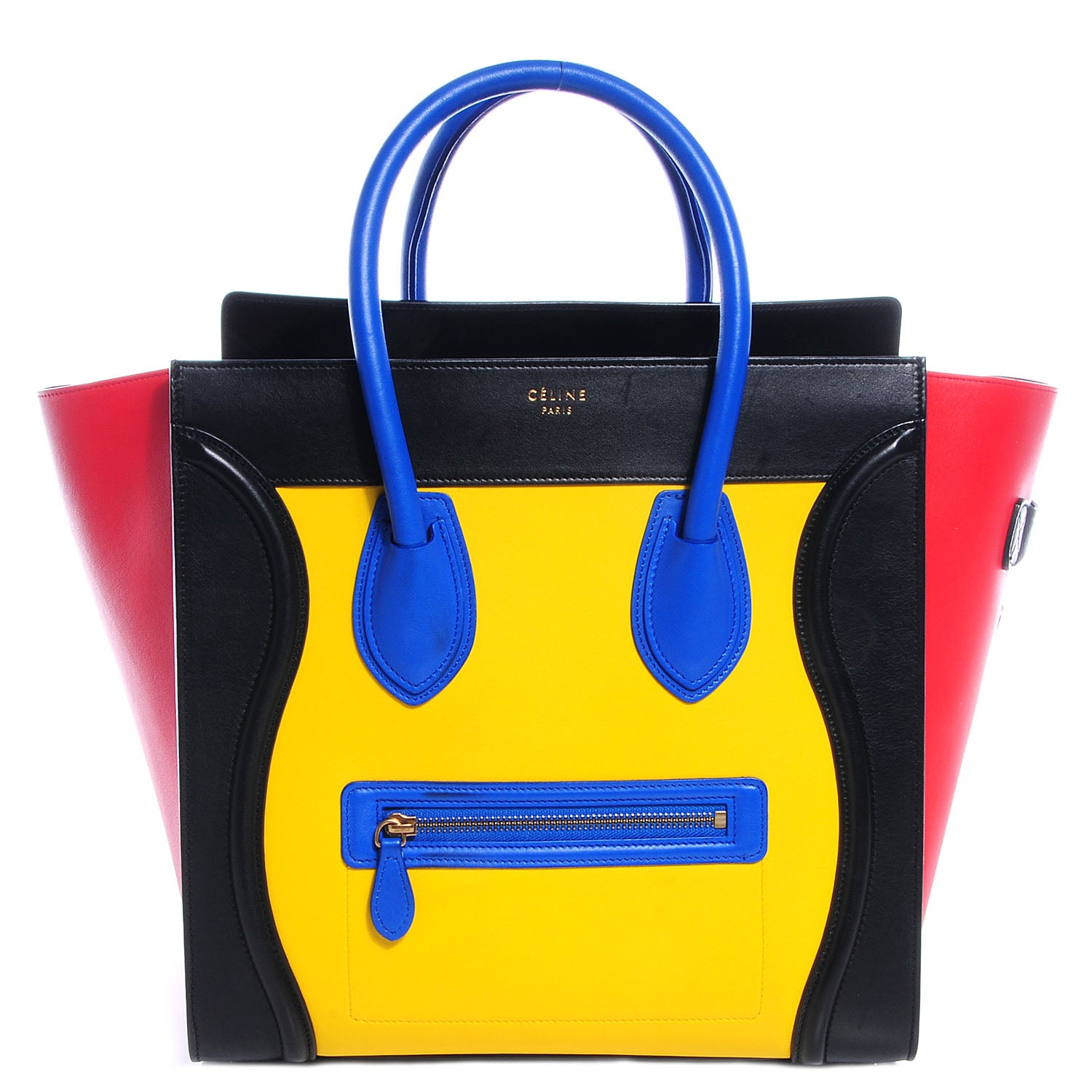 Celine Smooth Calfskin Mini Tri-Color Luggage Sunflower 1 of 10