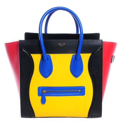 Celine Smooth Calfskin Mini Tri-Color Luggage Sunflower 1 of 10