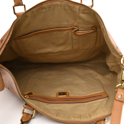 MCM Visetos Essential Top Handle Tote Bag Cognac 4 of 11