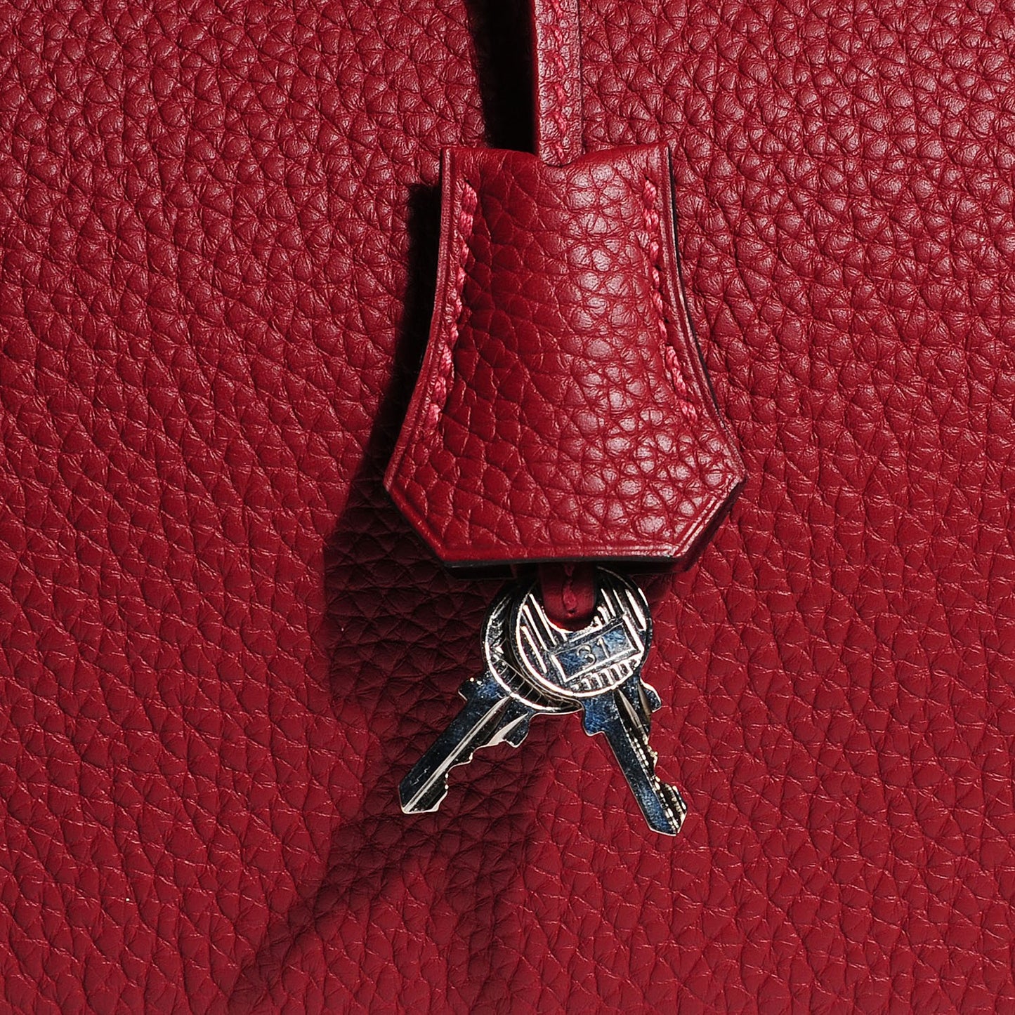 Taurillon Clemence Birkin 40 Rouge Garance