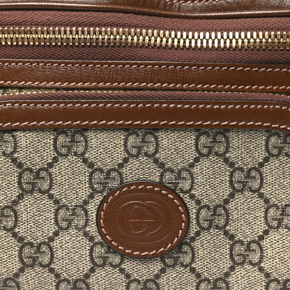Gucci GG Supreme Monogram Textured Calfskin Retro Interlocking G Belt Bag Beige Ebony Brown Sugar 8 of 12