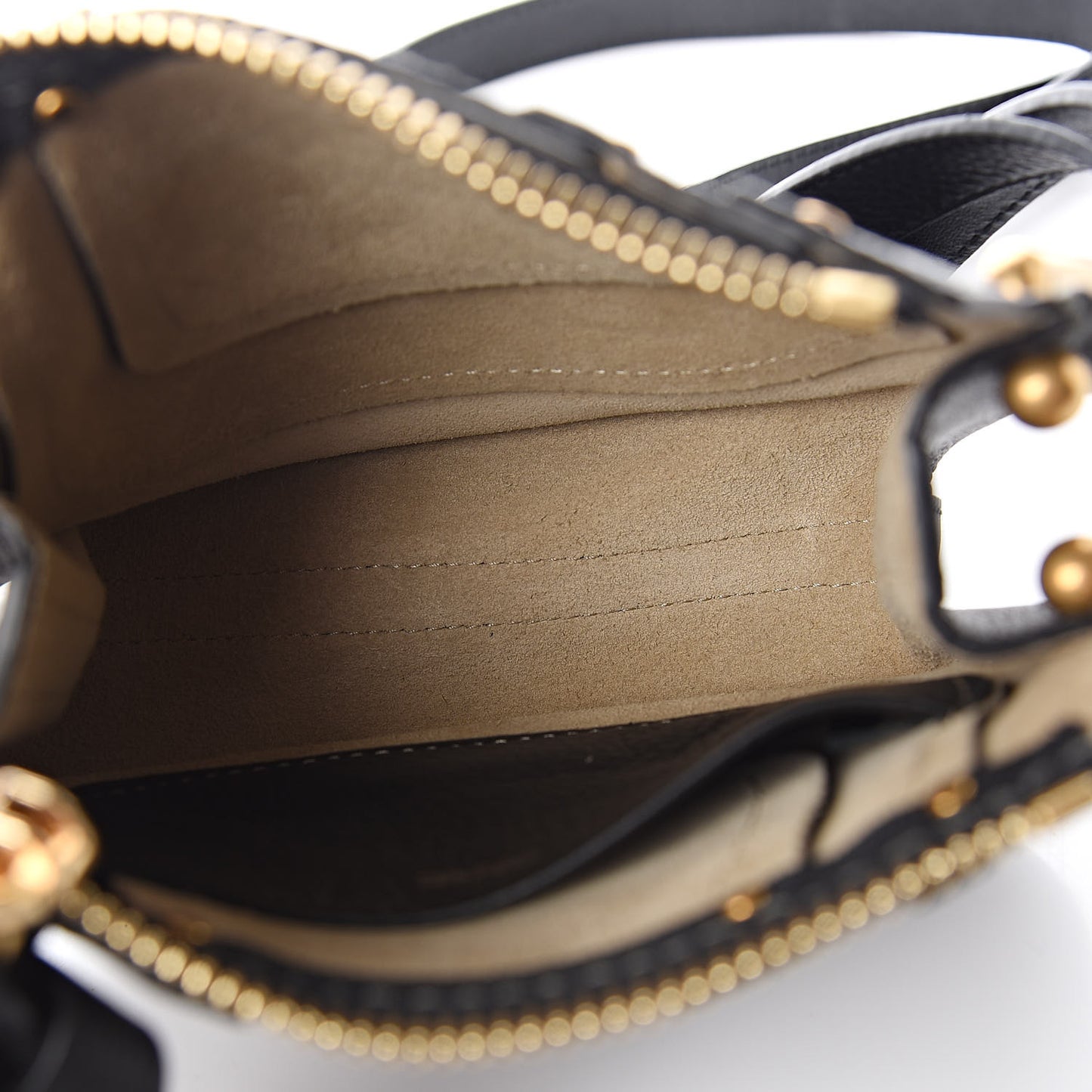 Grained Calfskin Nano Hayley Hobo Black