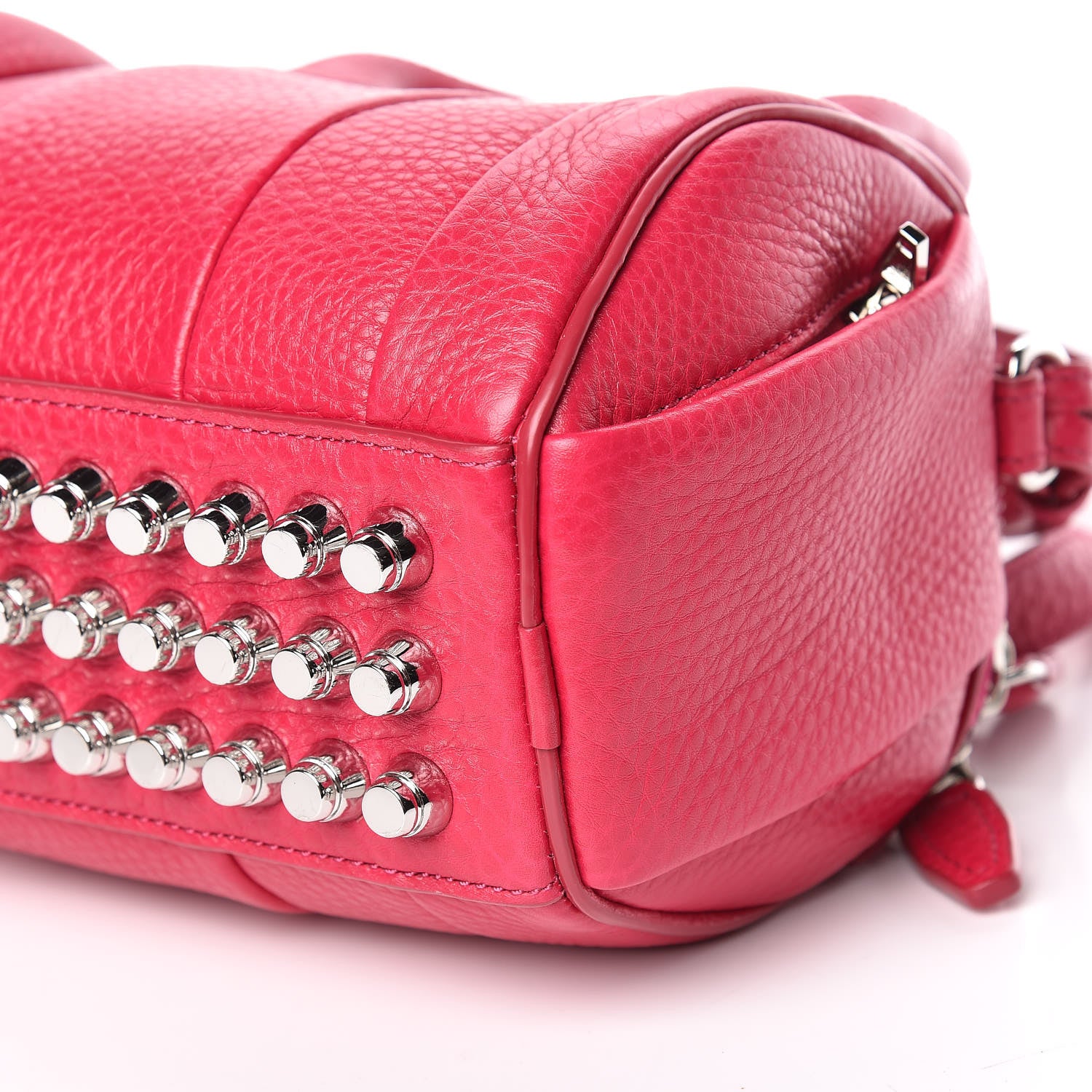 Alexander Wang Pebbled Lambskin Mini Rockie Fuchsia Rhodium Hardware 6 of 10