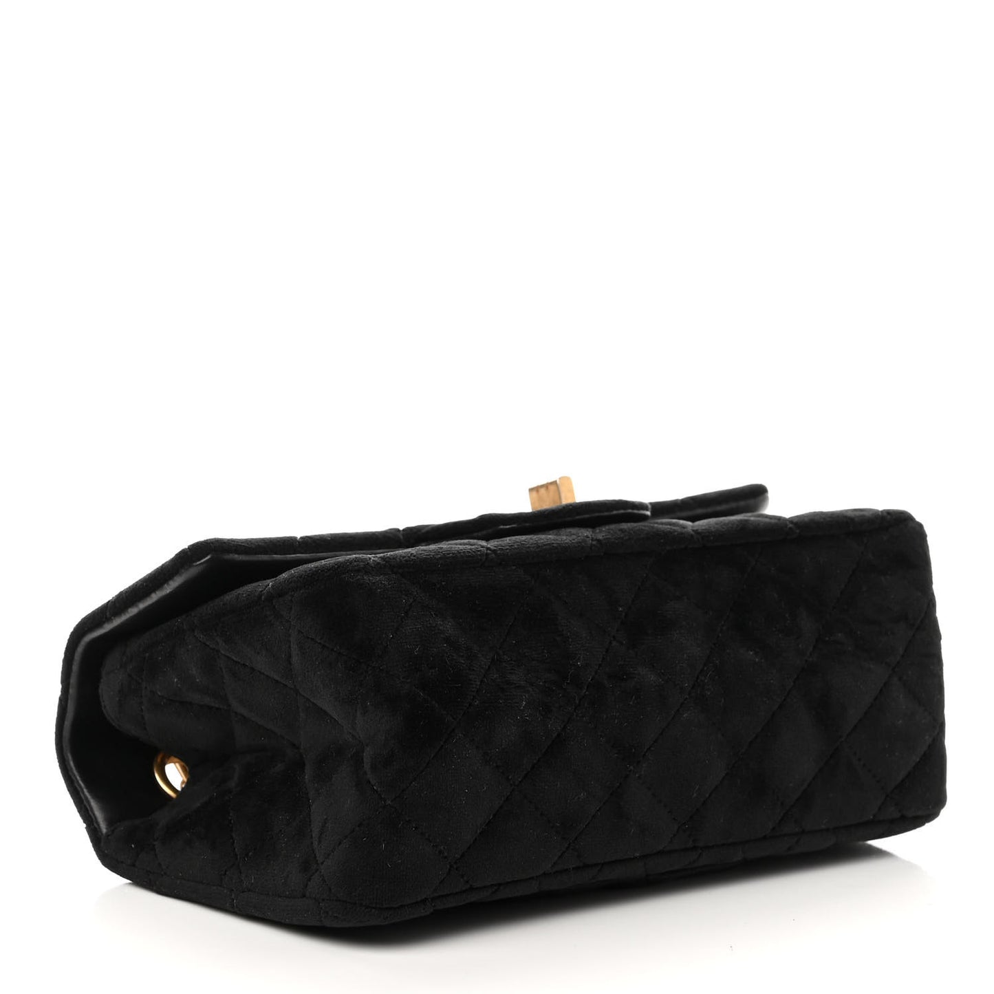 Velvet Quilted Mini 2.55 Reissue Flap Black