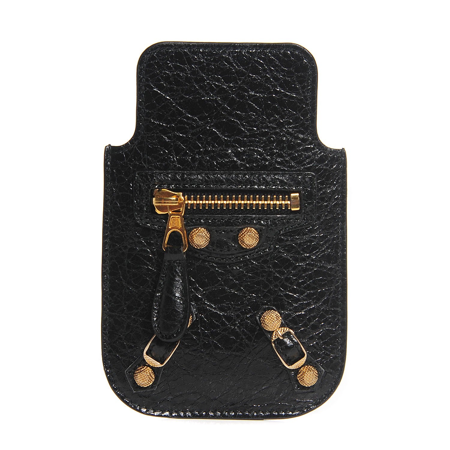 Balenciaga Agneau Giant Gold Smart Phone Pouch Black 1 of 45