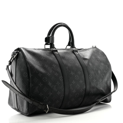 Louis Vuitton Monogram Eclipse Keepall Bandouliere 45 2 of 12