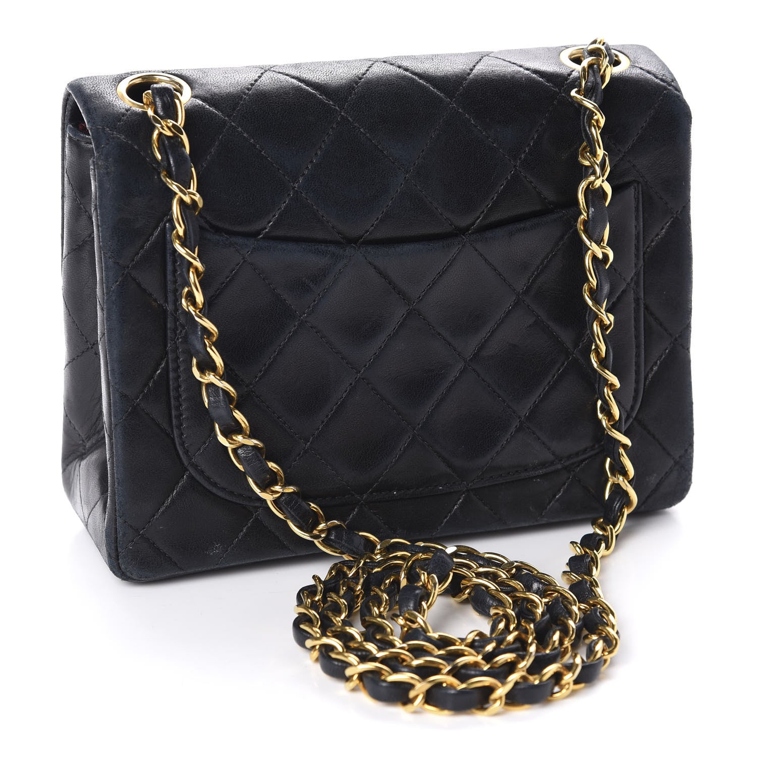 Chanel Lambskin Quilted Mini Square Flap Black 3 of 11