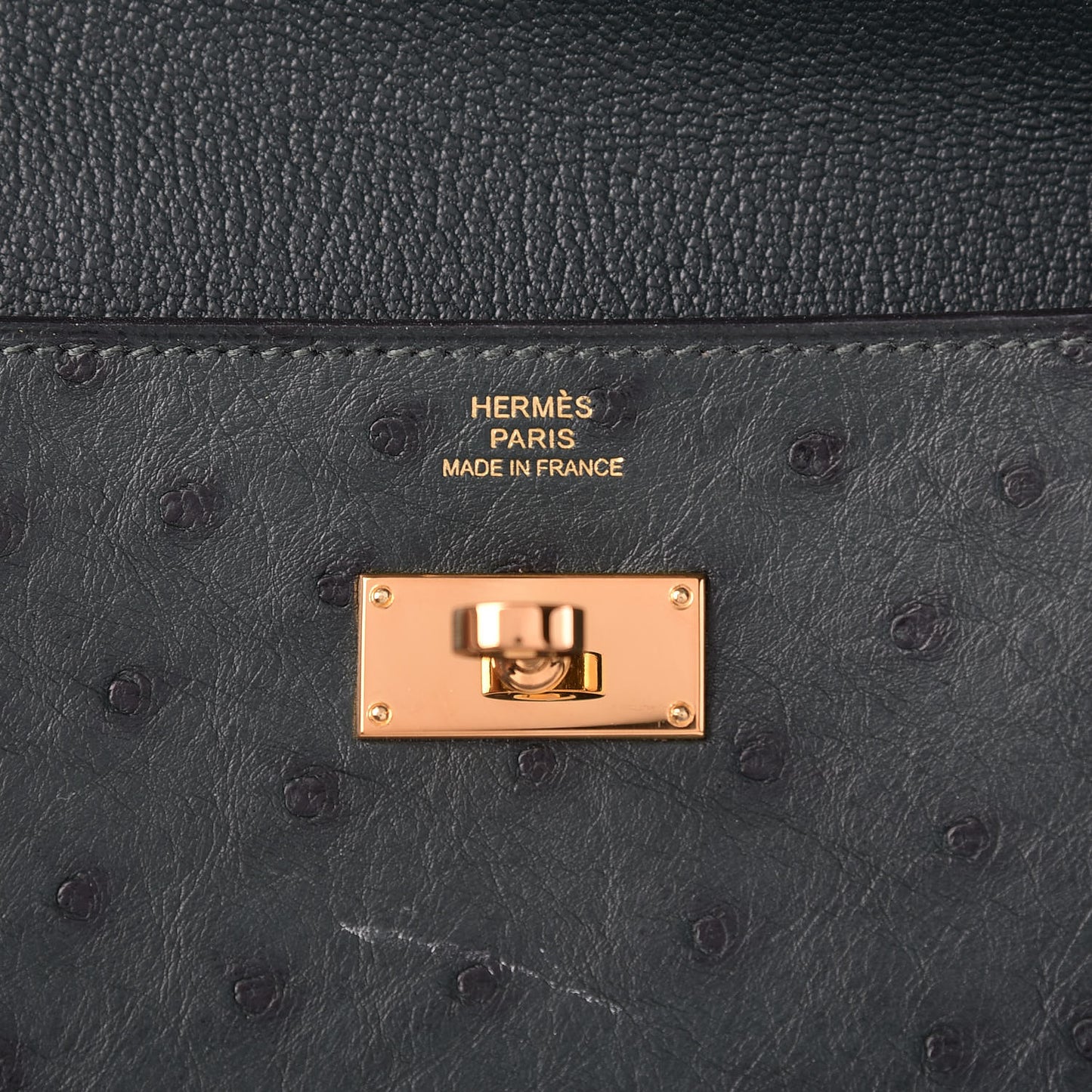 Ostrich Kelly Longue Wallet Vert Titien