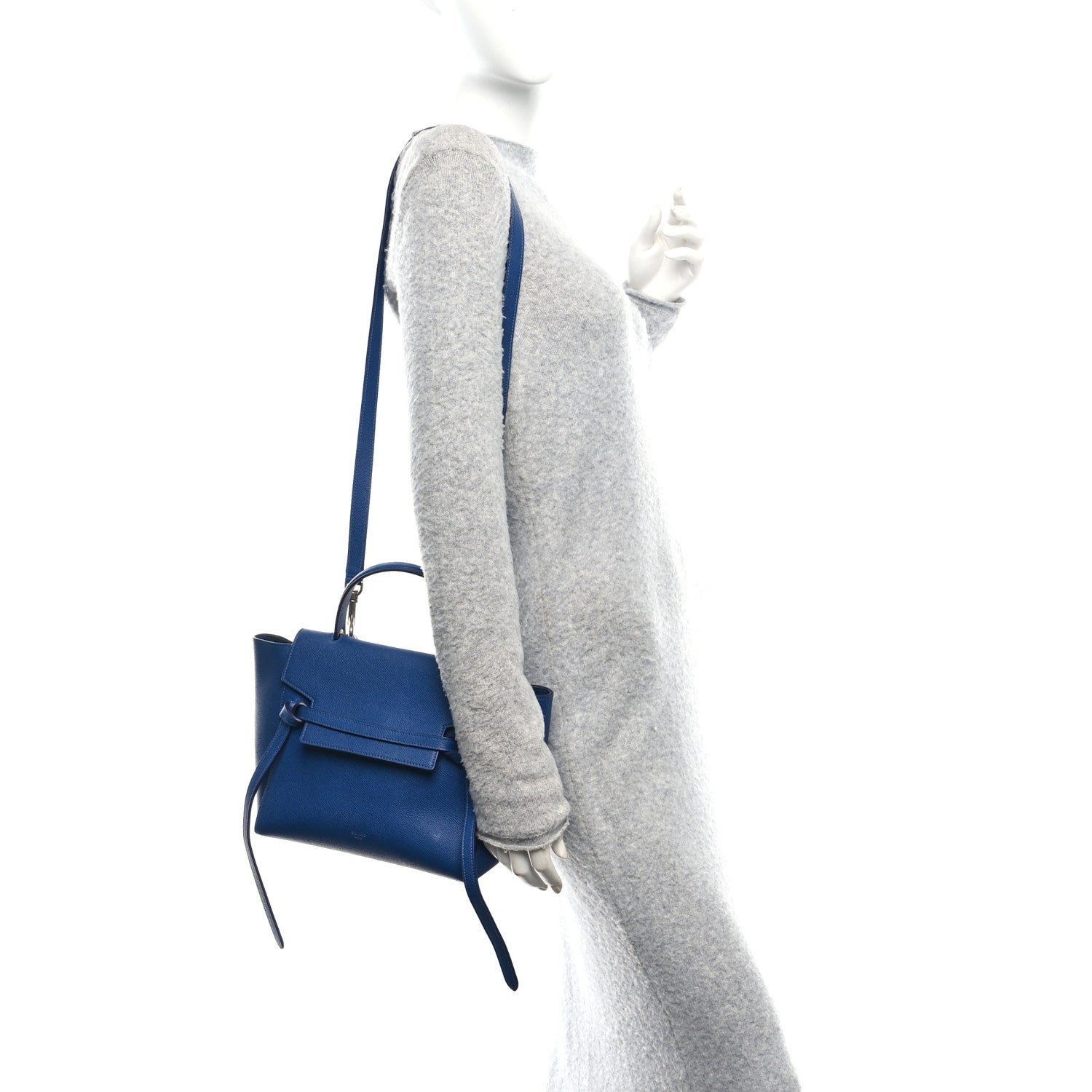 Celine Grained Calfskin Micro Belt Bag Indigo 2 of 11
