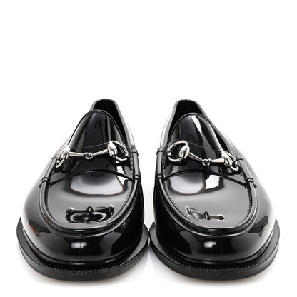 Gucci Rubber Mens Horsebit Moccasin Loafers 10 Black 3 of 9