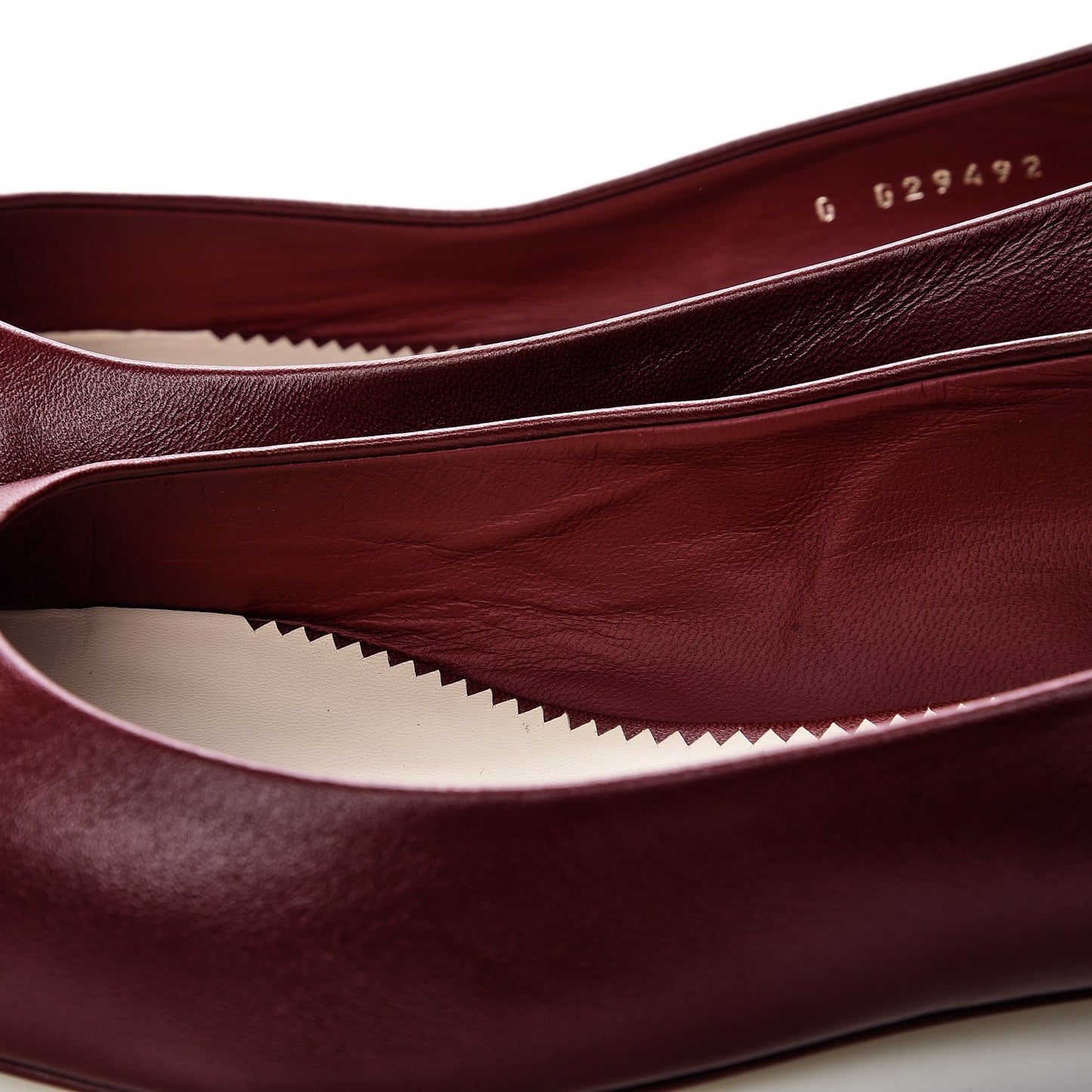 Lambskin Cap Toe Flats 40 Red