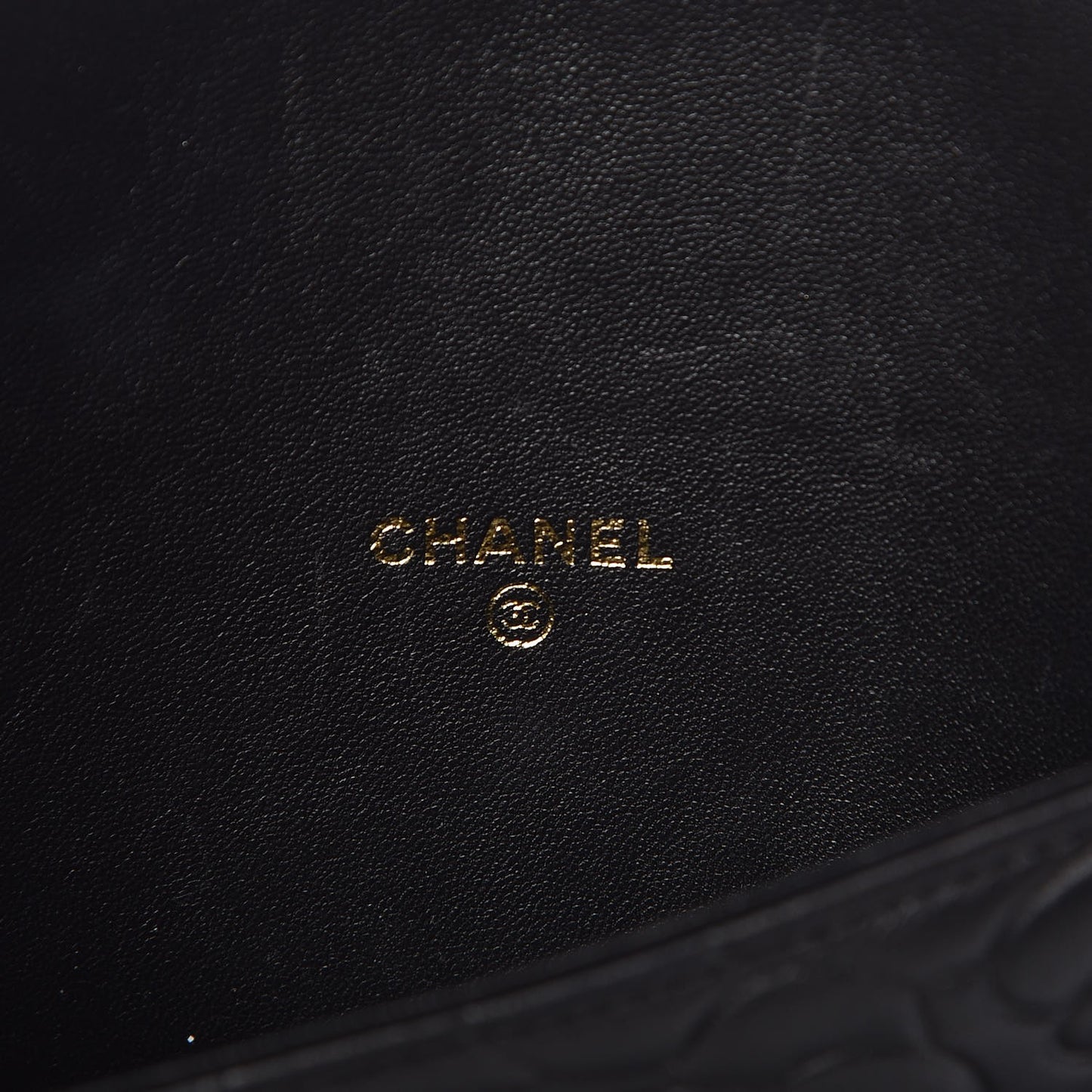 Lambskin Camellia Embossed iPad Case Black